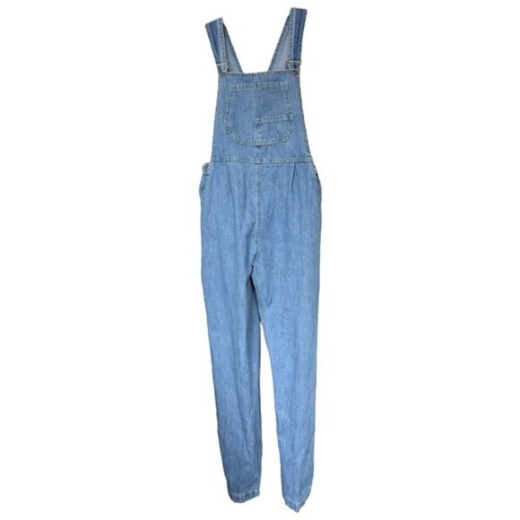 Vintage 90s Denim Overalls Size XS Light Wash Jumpsuit Onesie - Picture 11 of 11